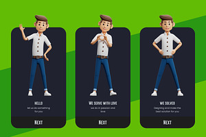 3D Young Character Poses