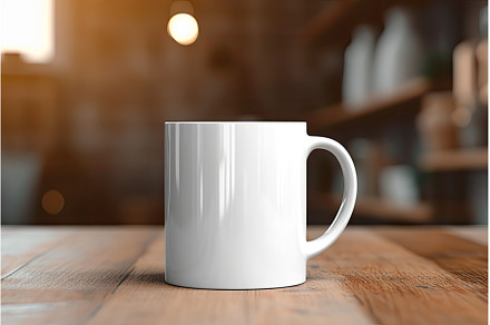 White blank mug mockup photo, a Business Photo by Aimagenarium@gmail.com