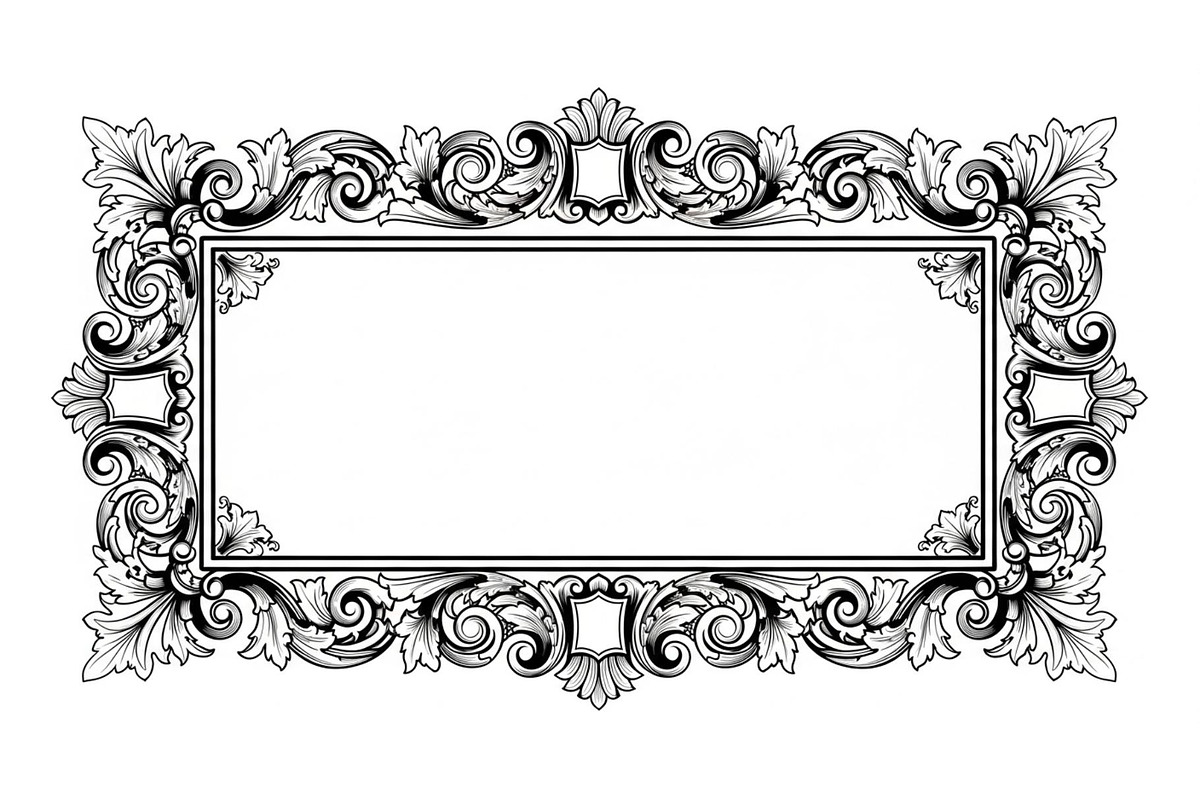 Vintage Rectangle Frame SVG Bundle, an Illustration by Designs_River (Photo 12 of 31)