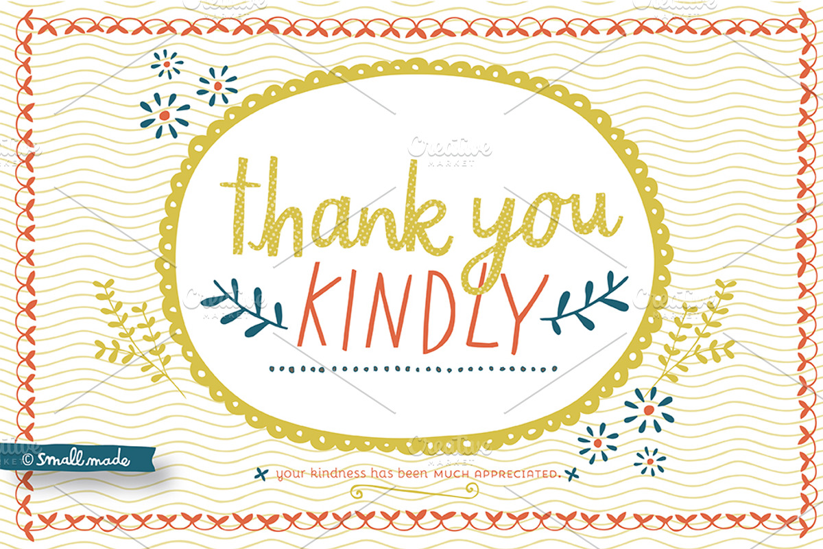 Thank You Kindly (Clipart), an Illustration by Small Made Goods (Photo 3 of 4)