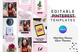 Feminine Pinterest Templates Canva