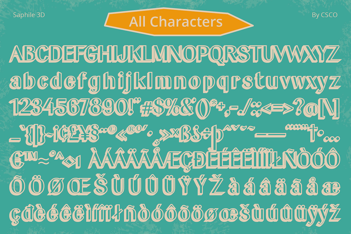 Saphile 3D, a Sans Serif Font by Craft Supply Co. (Photo 8 of 8)