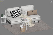 Two-seat sofa 3d model, a Furniture 3D Model by 3dmitruk (Thumbnail 11 of 11)