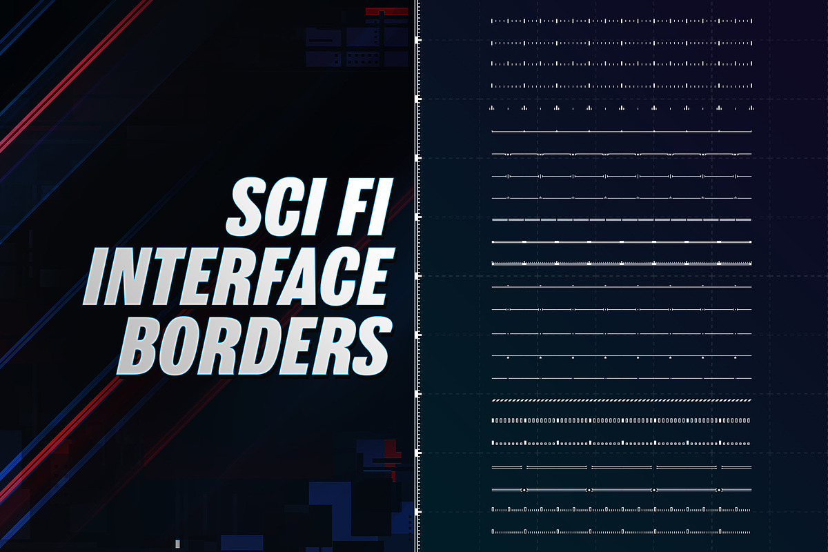 SciFi Interface Rulers, an Illustration by EMP Design (Photo 1 of 2)