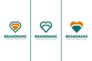 Diamond Love Logo, a Branding & Logo Template by Pray Art Design Studio