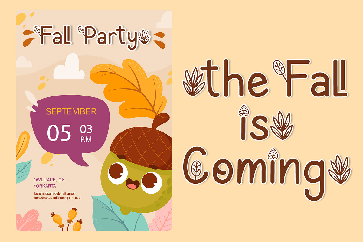 Autumn Ceria, a Font by AEN Creative Studio (Photo 2 of 7)