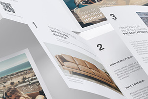 Square Trifold Brochure Mockup 06