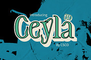Ceyla 3D, a Serif Font by Craft Supply Co. (Thumbnail 1 of 8)