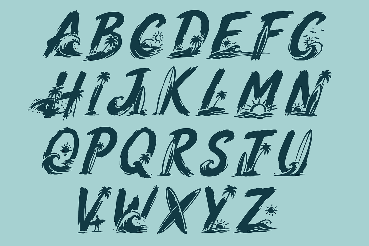 ShoreTide - Surf Ocean Waves, a Handwritten Font by HypeWorksCo (Photo 7 of 9)