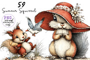 Whimsical Funny Summer Squirrel, a Seasonal Illustration by CreationArt (Thumbnail 1 of 7)
