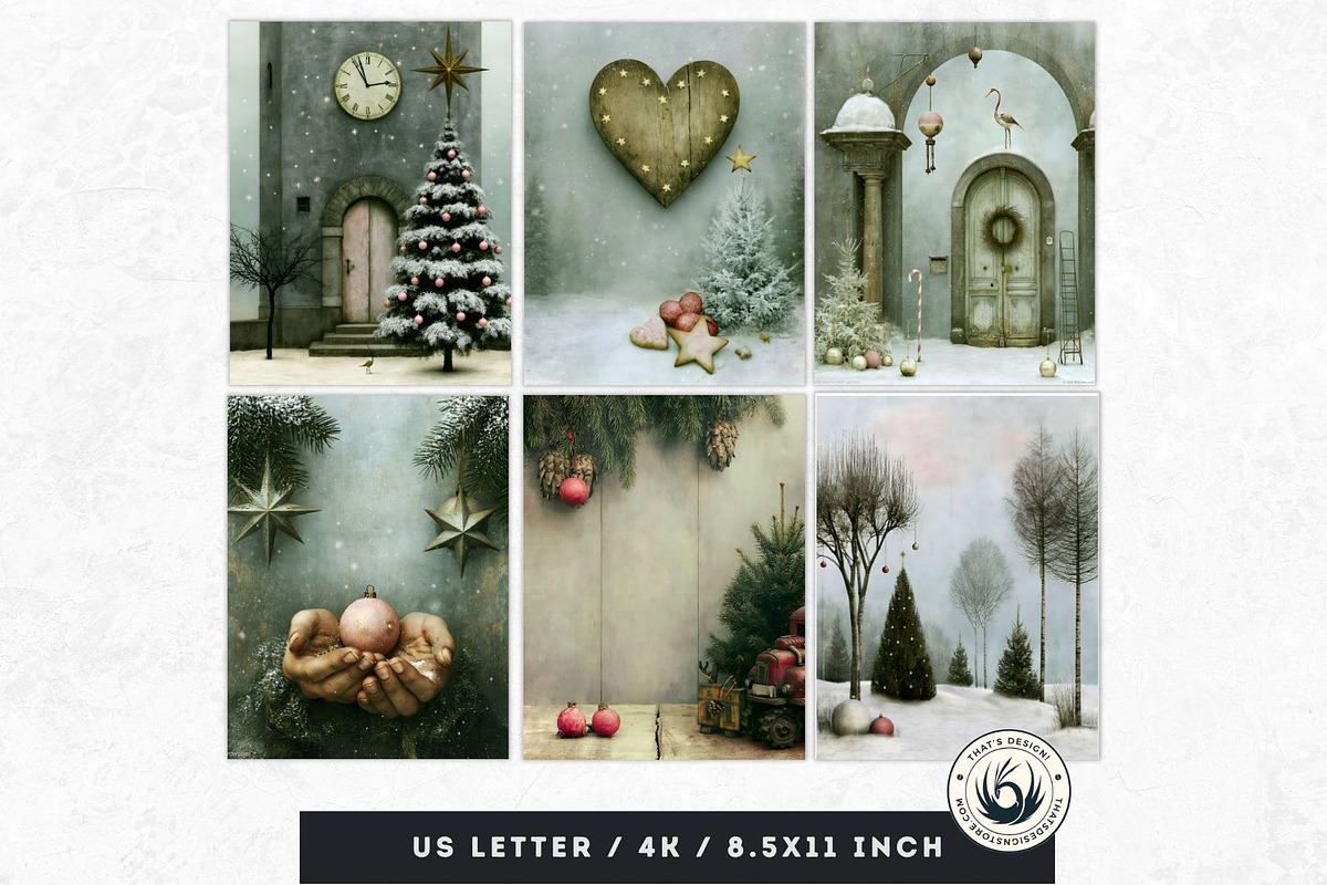 Surreal Moody Christmas Backdrops, a Background Graphic by ThatsDesignArt (Photo 11 of 15)