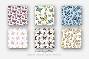 Butterflies vector collection, a Decorative Illustration by Glass Cat Design (Thumbnail 6 of 10)