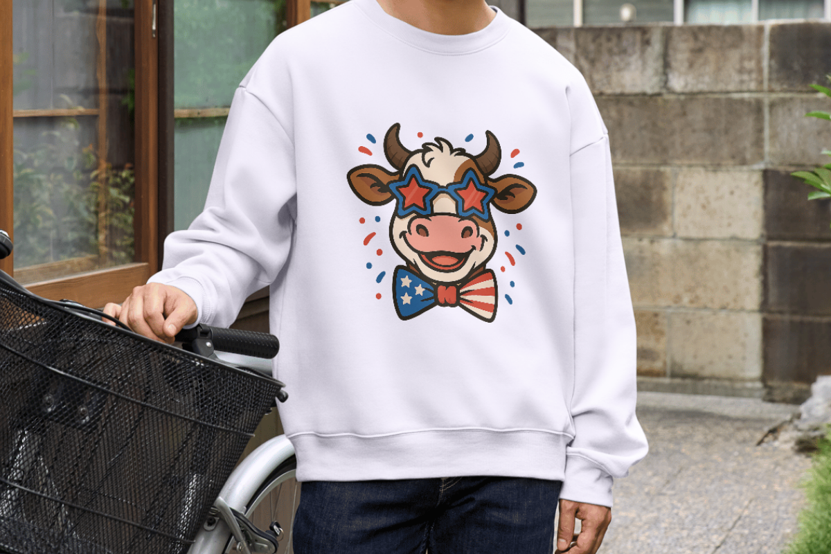Star-Spangled Cow PNG – Sublimation, a Seasonal Illustration by Smillyy Threads (Photo 4 of 6)