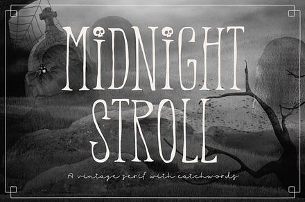 Midnight Stroll Font, a Serif Font by Denise Chandler