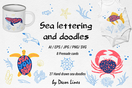 Sea Lettering and Doodles