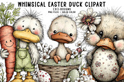 Whimsical easter duck clipart, an Illustration by CreationArt (Thumbnail 1 of 5)