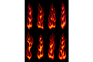 Tribal Red Flames Icons