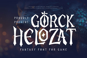 Gorck Helozat - Display Fantasy Font, a Serif Font by twinstd