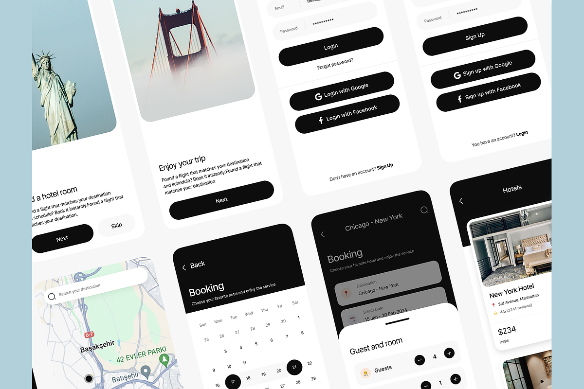 Booky Travel Booking App Kit, an App Template by DjectStudio (Photo 3 of 4)