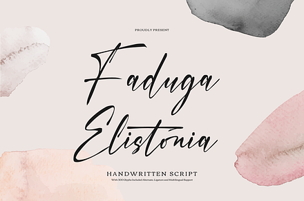 Faduga Elistonia Handwritten Script