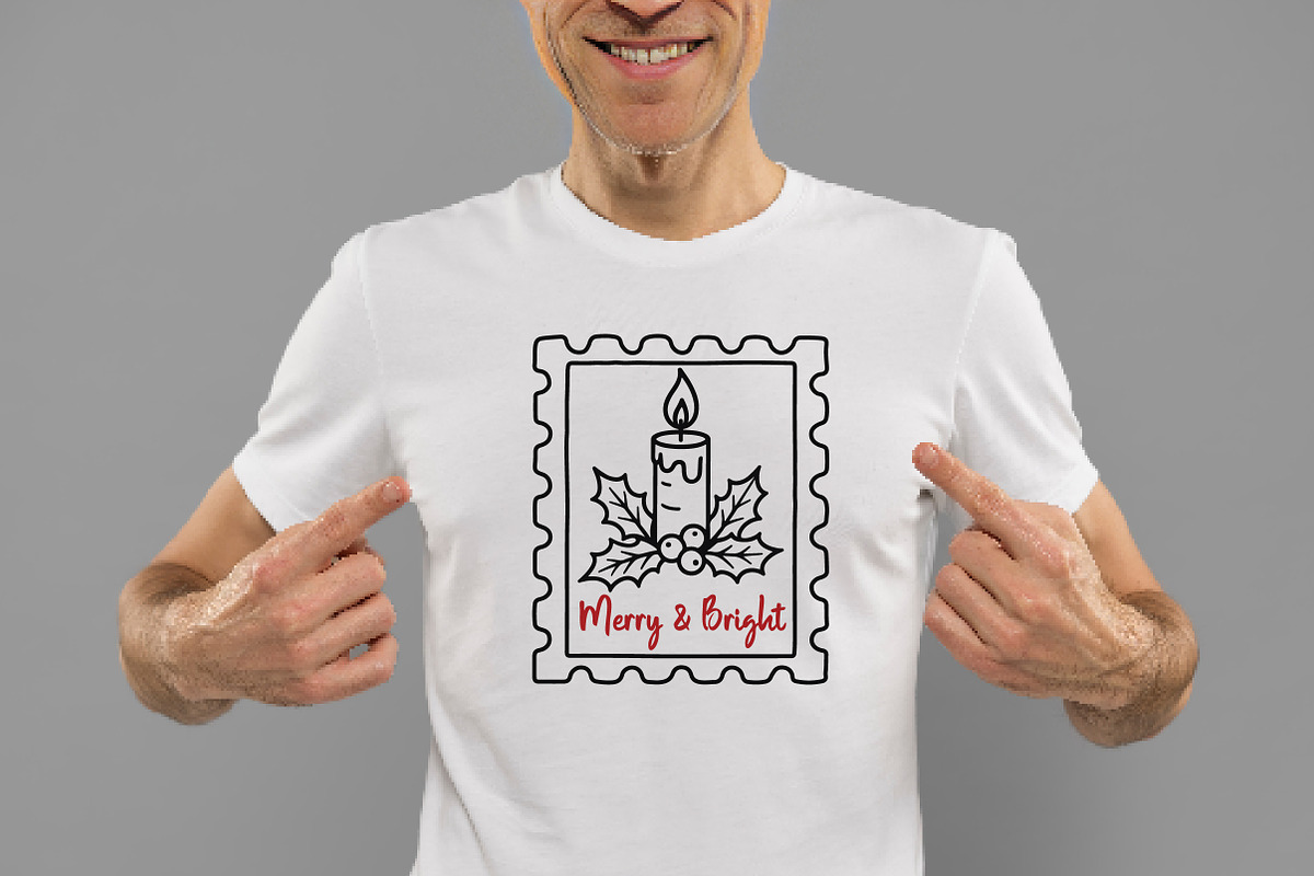 Christmas Candle Stamp PNG, an Illustration by Daily.Designs (Photo 3 of 6)