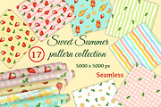Summer fruit patterns collecrion, a Pattern Graphic by ZabolotnaArt (Thumbnail 1 of 7)