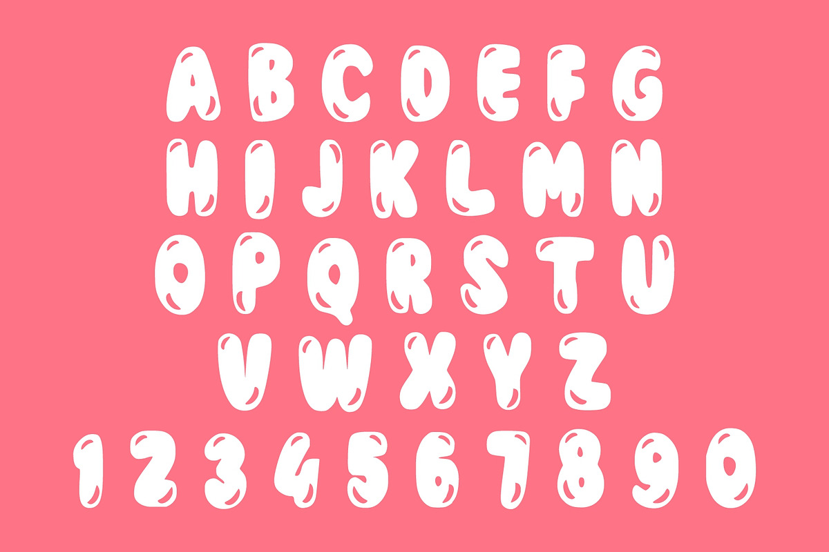 Bubble Born - Cute Bubble Font, a Serif Font by Fourteen Letter (Photo 4 of 5)