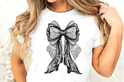 Halloween Gothic Coquette bow png, an Illustration by Watercolor design (Thumbnail 3 of 3)