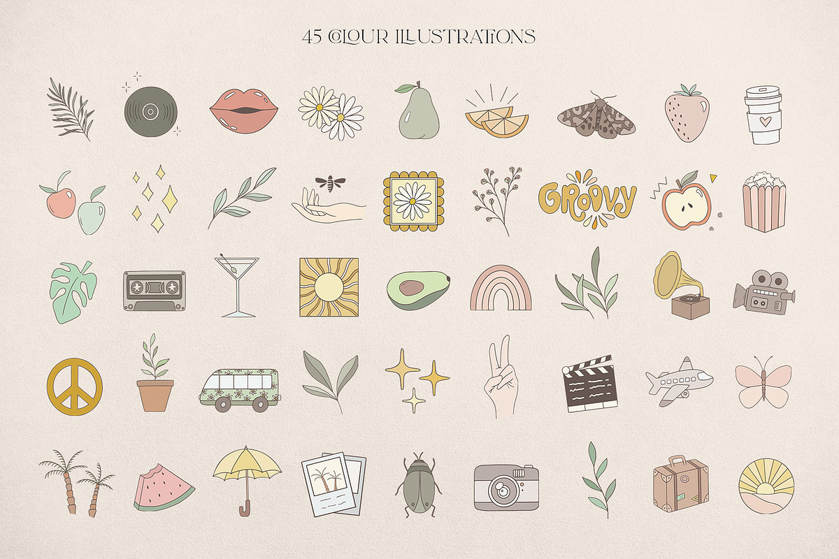 Retro logo elements & templates, a Branding & Logo Template by Michèle Kae (Photo 8 of 10)