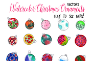 Watercolor Christmas Ornaments, an Illustration by Sinziana Romanescu (Thumbnail 3 of 4)
