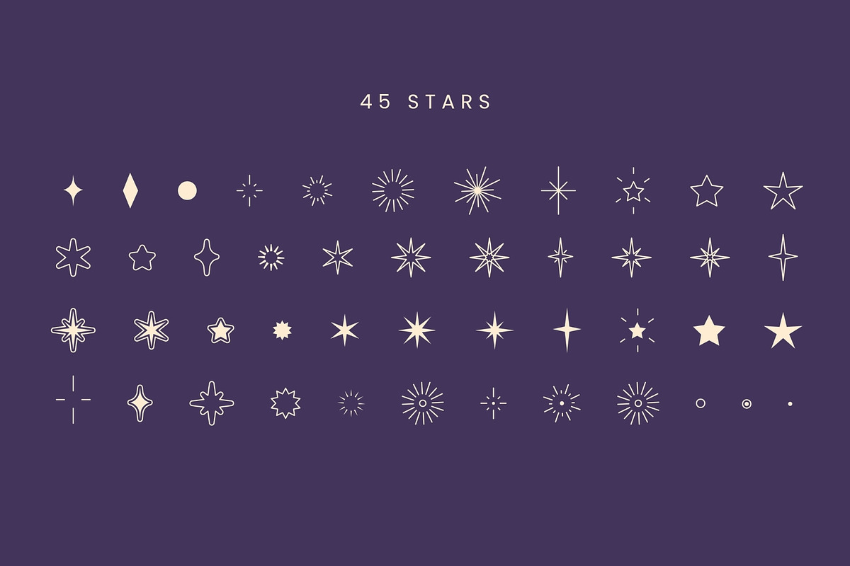 Hand-drawn Stars & Sparkles, an Object Graphic by Kristina Chistiakova (Photo 3 of 4)