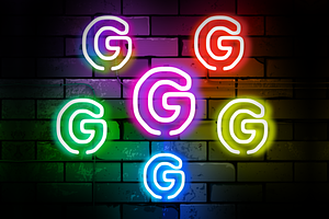 Neon Letter "G" | Twitch Sub Badges