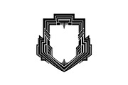 Art Deco Shield Frame SVG Bundle, an Illustration by Creativeshirt (Thumbnail 12 of 31)