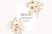 Beige Peonies, a Decorative Illustration by PeDe Designs (Thumbnail 5 of 9)