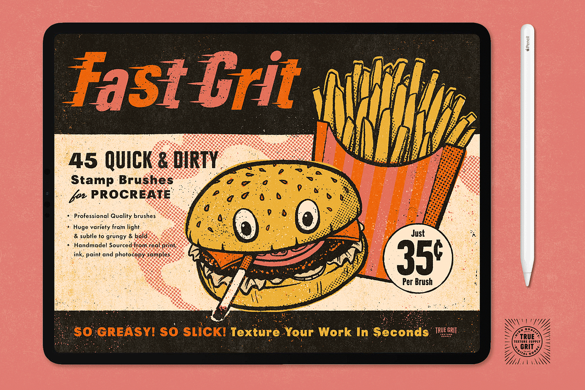 Procreate Texture Brush Bundle, a Brush Add-On by True Grit Texture Supply (Photo 23 of 27)