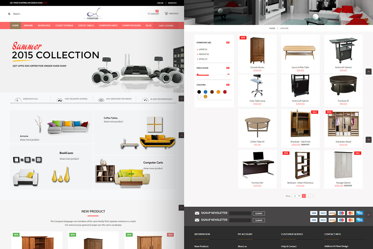 Responsive Magento Furniture Theme, a Websites & App Template by Cmsideas (Photo 3 of 3)