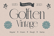 Golften Vintage, a Serif Font by Craft Supply Co. (Thumbnail 1 of 8)