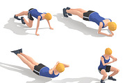 Exercise Animations Bundle Woman, a Characters & Person 3D Model by Daniel Mikulik (Thumbnail 6 of 14)