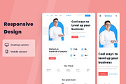 Marketing Agency Web Design, a Wireframe Template by INSPR STD (Thumbnail 2 of 6)