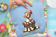 Whimsical Easter Duck Clipart, an Illustration by designcity5 (Thumbnail 5 of 5)