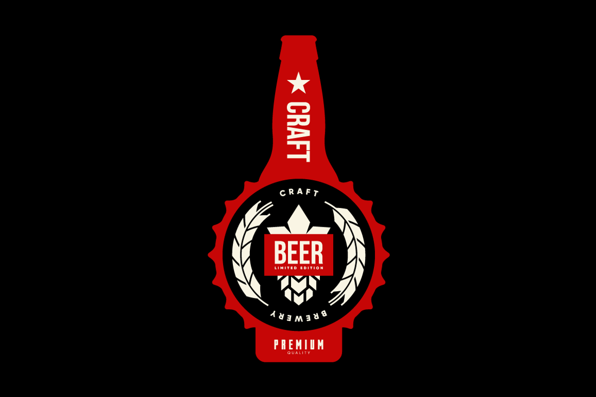 Craft beer brewery vector logo, a Food Illustration by provector (Photo 2 of 3)