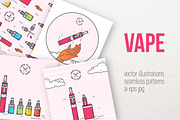 Bundle and pattern with vape devices, an Object Illustration by Good Studio (Thumbnail 1 of 6)