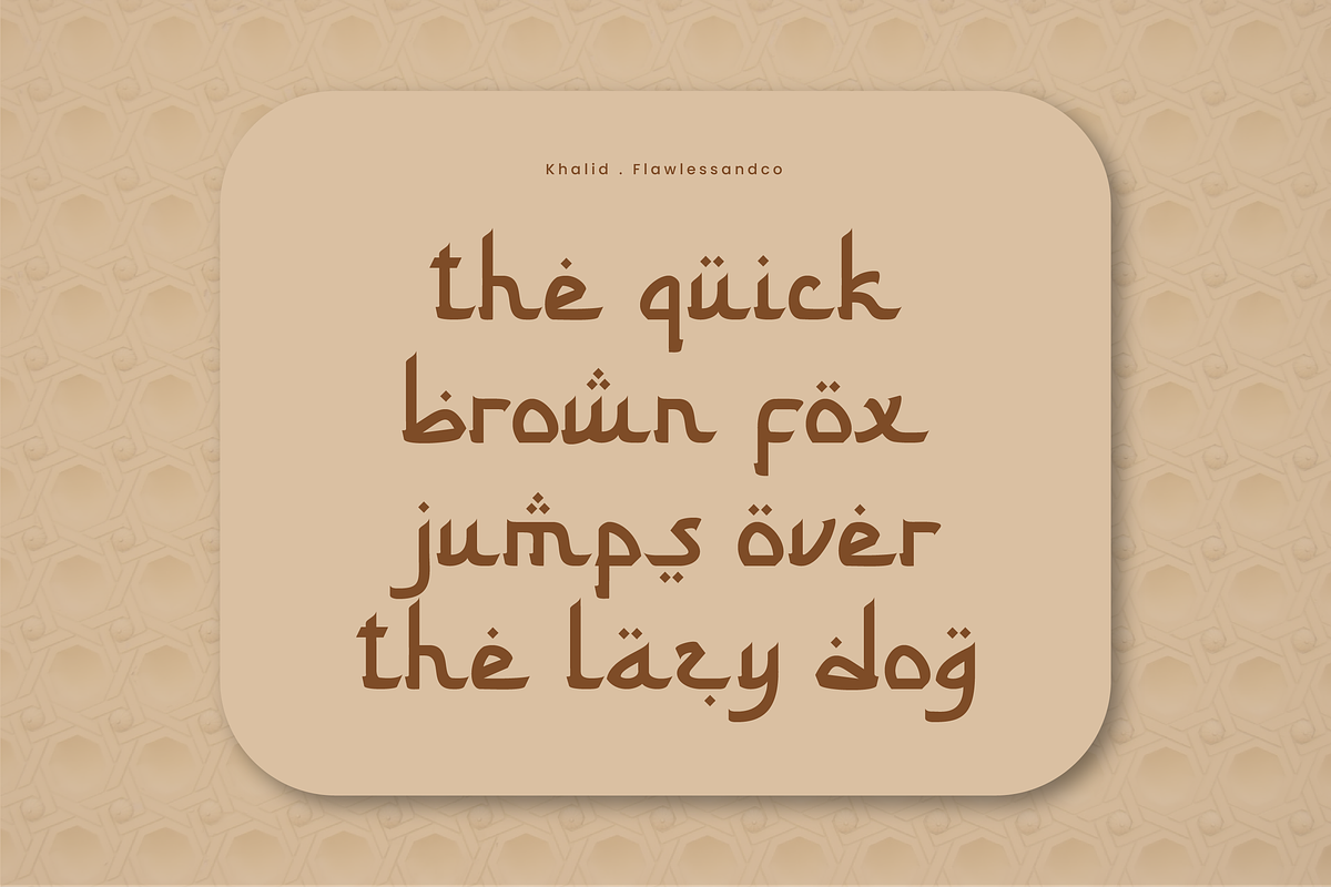 Khalid, a Symbol Font by Flawless And Co (Photo 3 of 10)