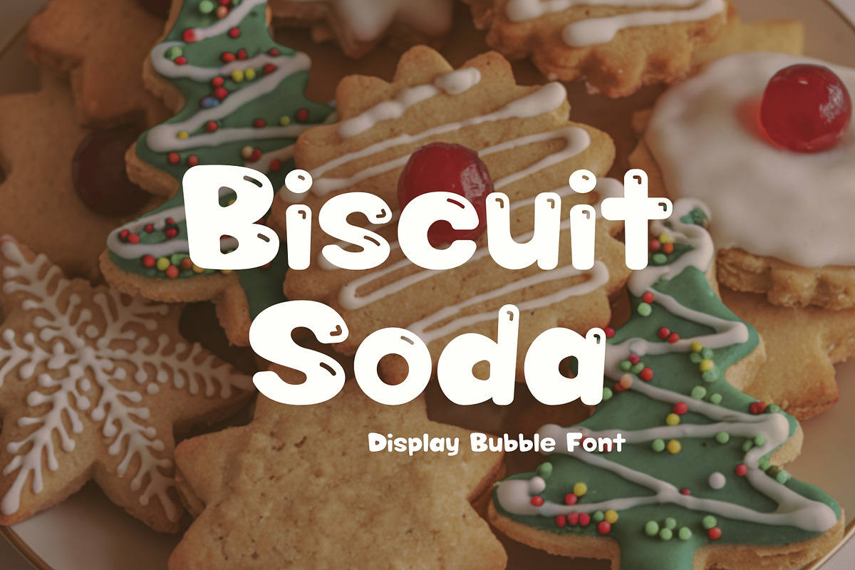 Bubble Display Font - Biscuit Soda, a Sans Serif Font by ZoloDesignHub (Photo 1 of 8)