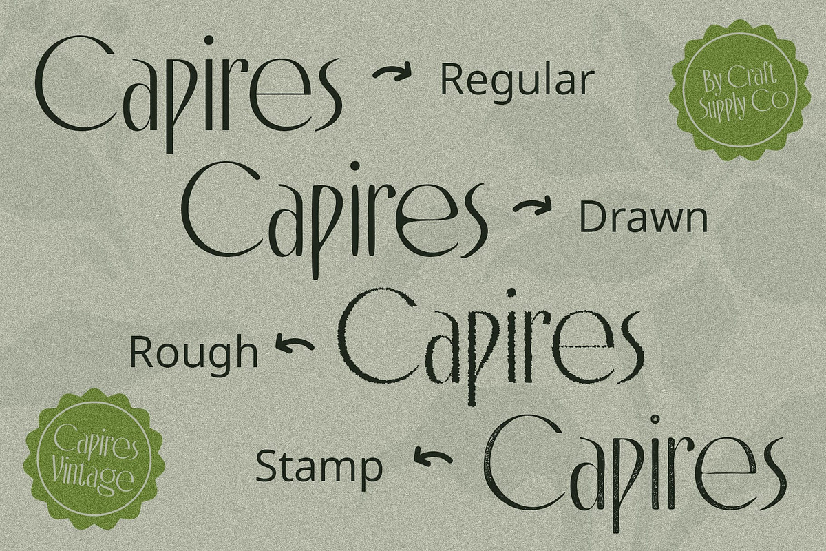 Capires Vintage, a Sans Serif Font by Craft Supply Co. (Photo 7 of 8)