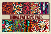 Tribal Patterns Pack, a Pattern Graphic by Gudiny (Thumbnail 1 of 11)