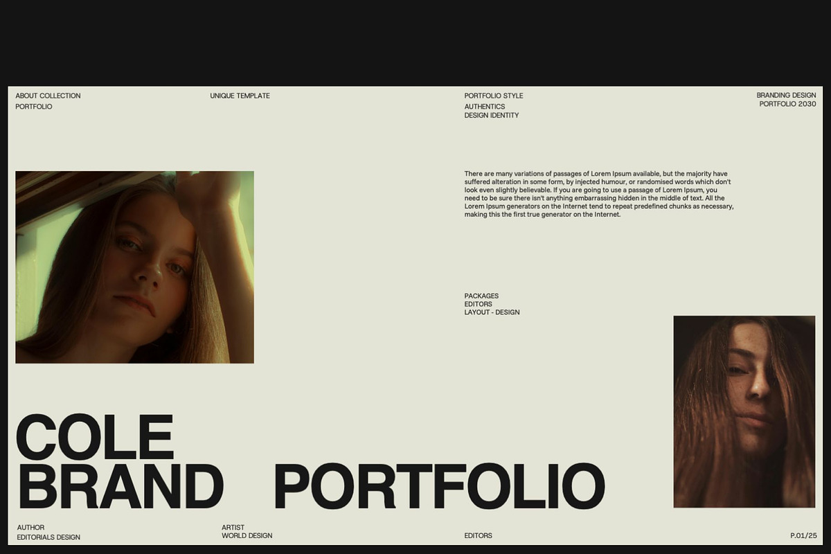 COLE Brand Portfolio Canva Template, a Presentation Template by Creatorism (Photo 2 of 9)