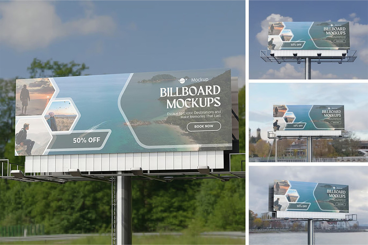 Billboard Mockup, an Advertising Mockup by zpackcreative (Photo 1 of 5)