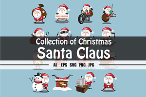Santa Clauses set for christmas
