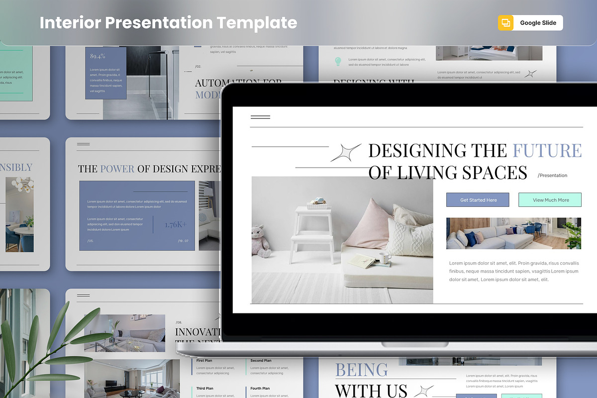 Modern Interior Google Slides, a Presentation Template by MtvtdArt (Photo 1 of 6)